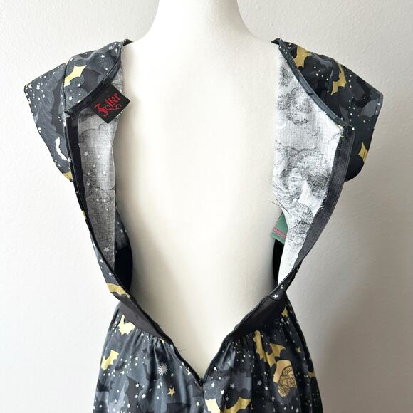 Folter Gone Batty Gothic Retro Style Fit n Flare Dress Women’s Size Medium NEW - Picture 8 of 14